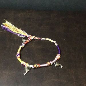 Handmade colorful dolphin charm bracelet